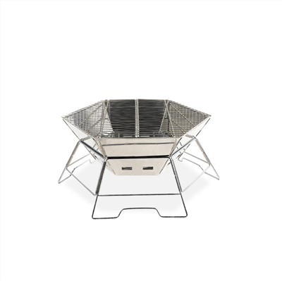 Barbacoa plegable de acero inoxidable